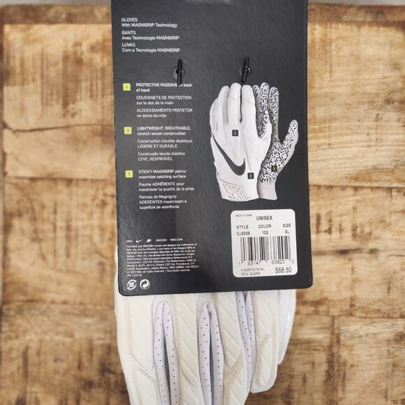 Nike Superbad Magnigrip Football Gloves White Men’s Size X-Large CJ9339-… - Picture 2 of 2